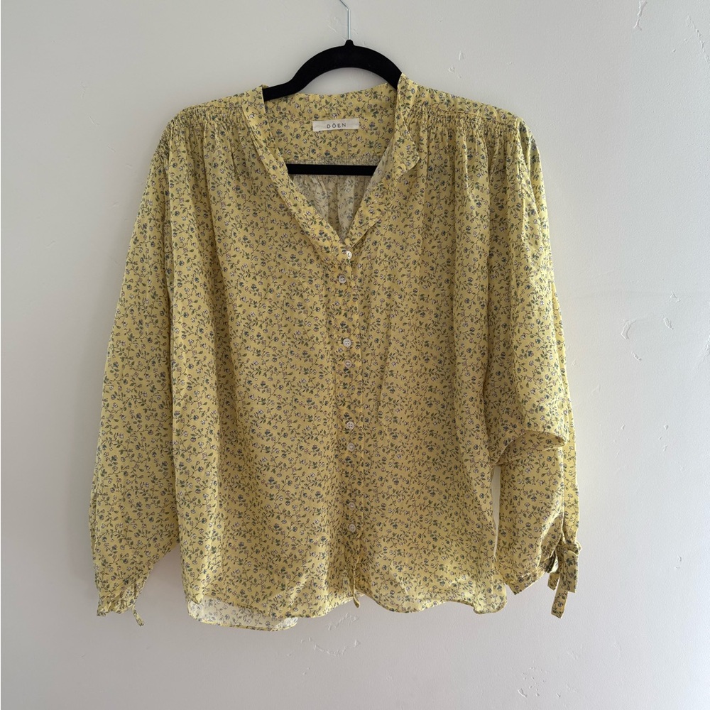 Doen Yellow Floral Blouse